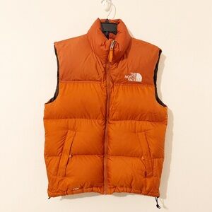 The North Face Men's Nuptse Vest Puffer Orange 700 Fill Size Medium M